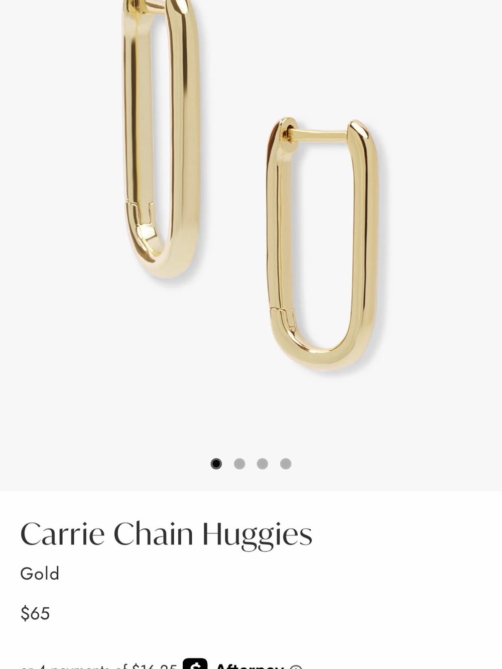 NEW ✨ Melinda Maria Gold Carrie Chain Huggies Earrings